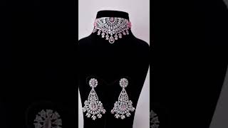 Stunning American Diamond Necklace Set | Artificial Jewellery #Jewellery #AmericanDiamonds