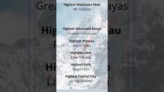 Highest 👈#india #shorts #himalaya #mounteverest #gk