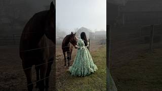 Farm girl 🎀🐎 #coquette #vintage #farmlife #horses #shabbychic #princess #cottagecore