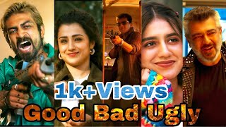 Good Bad Ugly Trailer Whatsapp Status_Ajith Kumar Good Bad Ugly_Trisha_Adhik Ravichandran