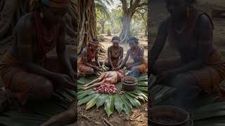 Tribal Women Butcher & Cook Wild Game | True African Village Life 🏕️🦌🔥#VillageLifeAfrica #RawAfrica