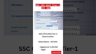 SSC CPO 2023 Tier-1 RTI REPLY  #ssc #ssccpo #sscexam #ssccgl