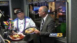 News 13 Mardi Gras 2015 Chef BB at Momma Pearl's Cajun Kitchen