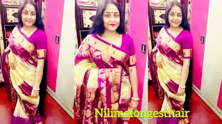 Silky and shiny longhair with Indian women ||​⁠@NilimaLongestHair