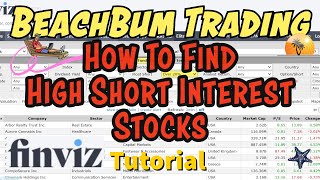 How To Find High Short Interest Stocks | FinViz Tutorial