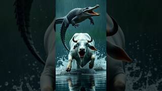 Saving a Weak Cow from the Jaws of an Alligator #rescueanimals #humanity #alligator #emotional #cow