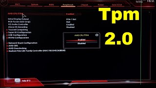 How to Enable TPM 2.0/FTPM on Gigabyte B450m Motherboard