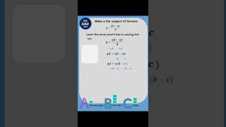 Change of subject formula found tricks.