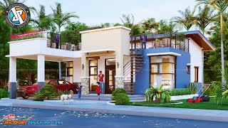 Small House Design 3 bedroom with Roof deck | (70 square mtr /753 square ft)