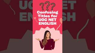 Confusing & similar titles/works for UGC NET English ✅ #motivation #ugcnetpaper2