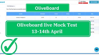 Attempting OliveBoard Live Mock Test | CGL Prelims | 13-14th April |