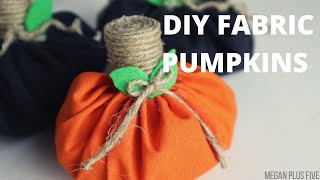 DIY FABRIC PUMPKINS | how to make easy pumpkins from scrap fabric