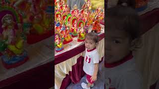Ganpati ji ko lene gae mumma or Taanush 👩‍👦👏🎉#trendingshort2023 #ganpatipuja #minivlog2 #taanush