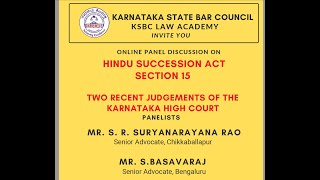 Discussion on Section 15 Hindu Succession Act.