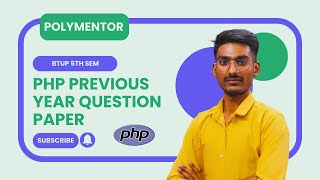 Computer Programming Using PHP Previous Year Question Paper || Polymentor |#bteup_latest_news_today