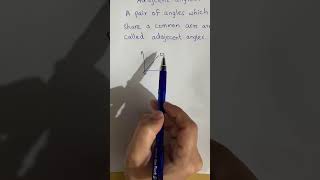 Explaining what’s adjacent angles #maths #adjacentangles #mathmastery