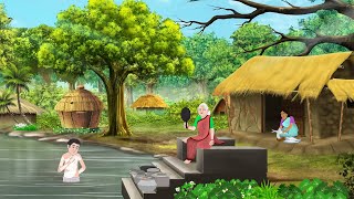 बूढ़ी की काली आईना | Hindi Story | Hindi Kahaniya | Moral Stories | cartoon story