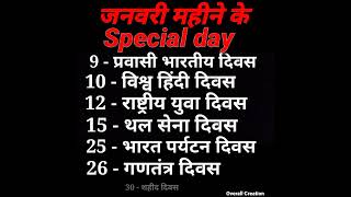 January महीने के Special day #shorts #short