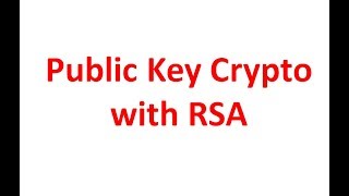 10. Public Key Crypto with RSA