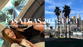 the hunger games: the exhibition and walking the strip | las vegas 2023 vlog (ep. 3)
