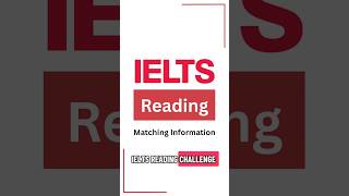 IELTS リーディングチャレンジ - マッチング情報 #ieltsreading #ieltsreadingtipsandtricks #ieltsprep