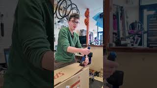 Sometimes boxes ship with too much glue…#bikemechanic #bikeshop #cycling #workplacefail #fail