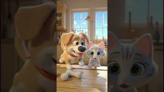 When a Dog and Cat Become Best Friends After a Funny Kitchen Disaster #usa #cartoon #emotionalstory