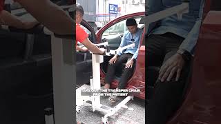 How to Transfer & Fold Electric Patient Transfer Chair for Car #wheelchair