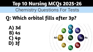Top 10 Nursing Mcqs 2025-26 |Chemistry|NORCET |RRB |BSC |NCLEX Mcqs