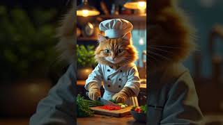 এই বিড়ালটা শেফ নাকি ম্যাজিক?  শাকসবজি কাটছে #funnycats  #CatChef  #BanglaFunnyVideo #CatCooking