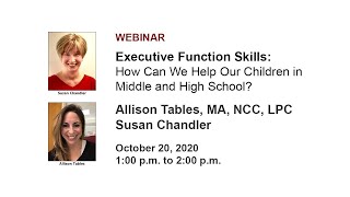 Executive Function Skills: How Can We Help Our Children in Middle and High School?