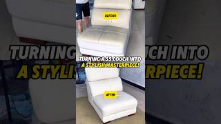 Turning a $5 Couch Into aStylish Masterpie#diy #revamping #before andafter #sold