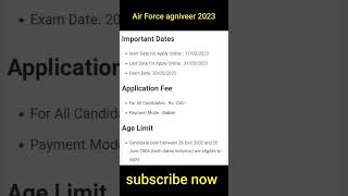 Air Force Agniveer Vayu Intake 02/2023 Recruitment Notification 2023 #airforce #2022 #agniveer
