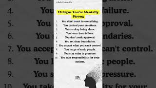 10 Signs You’re Mentally Stronger Than Most People #mentalstrength #selfgrowth #trending #shorts