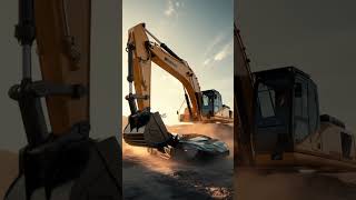 Lamborghini DESTROYED by Excavator! No Mercy, No Second Chances! 💀💥 #automobile #excavator