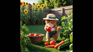 This Cat Is Better at Organizing Vegetables Than Me 😹🥕"