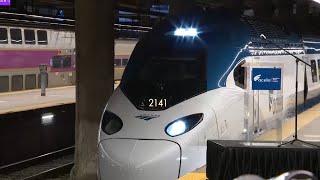 Amtrak's newest high-speed train makes inaugural ride into Boston
