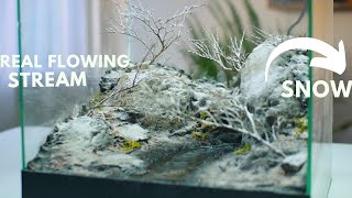 making a real flowing snowy stream