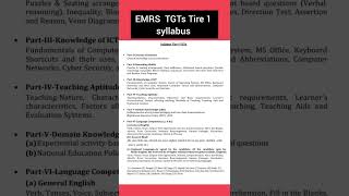 Emrs tgt tire 1 syllabus #emrsvacancies #emrs2025 #emrsupdate