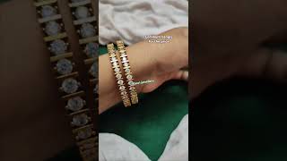 Good looklike bangles with pota stones #bangles #goldlookalikejewellery #kasvi #ipl2025 #patcumminst