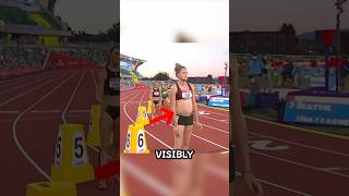 A track athlete who suddenly gained weight