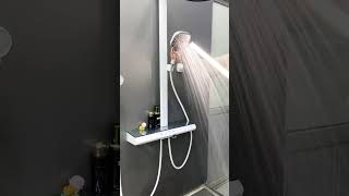 Budget Shower Kit with Adjustable Shelf! 💰#BudgetFriendlyHome  #HydroPower #AirBoost #HomeEssentials