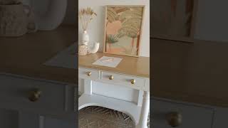 You wouldn't believe this. FAUX WOOD TOP! #furniturebeforeandafter #fauxwood #paintedfurniture