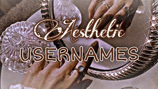 [PART 1] Aesthetic Username Ideas! // Aesth YT