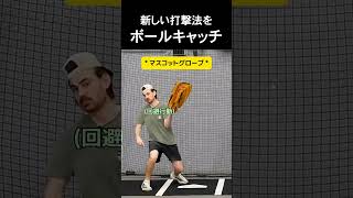 新しい打撃法をボールキャッチ #野球