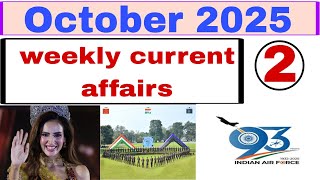 8 -15 October 2025 Current Affairs| October 2025 monthly current affairs  #currentaffairsforsscexams