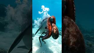 Diver Rescues Dolphin From Giant Octopus Attack #dolphinrescue #scubadiving