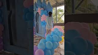 Baby boy with baby girl birthday decoration at one stage 😊🍥🍄🌈🍭💒 #babygirl #babyboy #birthday #baby