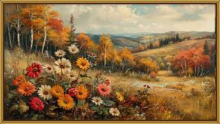 Autumn Ambience | Art Framed Screensaver | Gold Frame TV Art Vintage | Autumn Wallpaper