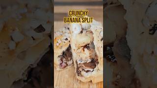 Sweet Crunch Explosion – Banana x Blueberry x Coconut 🍌🫐🥥  #AirfryerMagic  #ViralDessert #FoodASMR